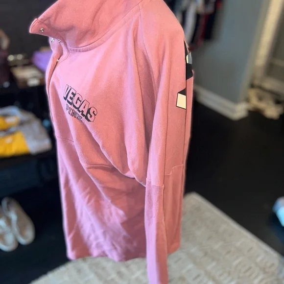 PINK Victoria's Secret Pink Las Vegas Quarter Button Up Sweatshirt - Picture 6 of 11